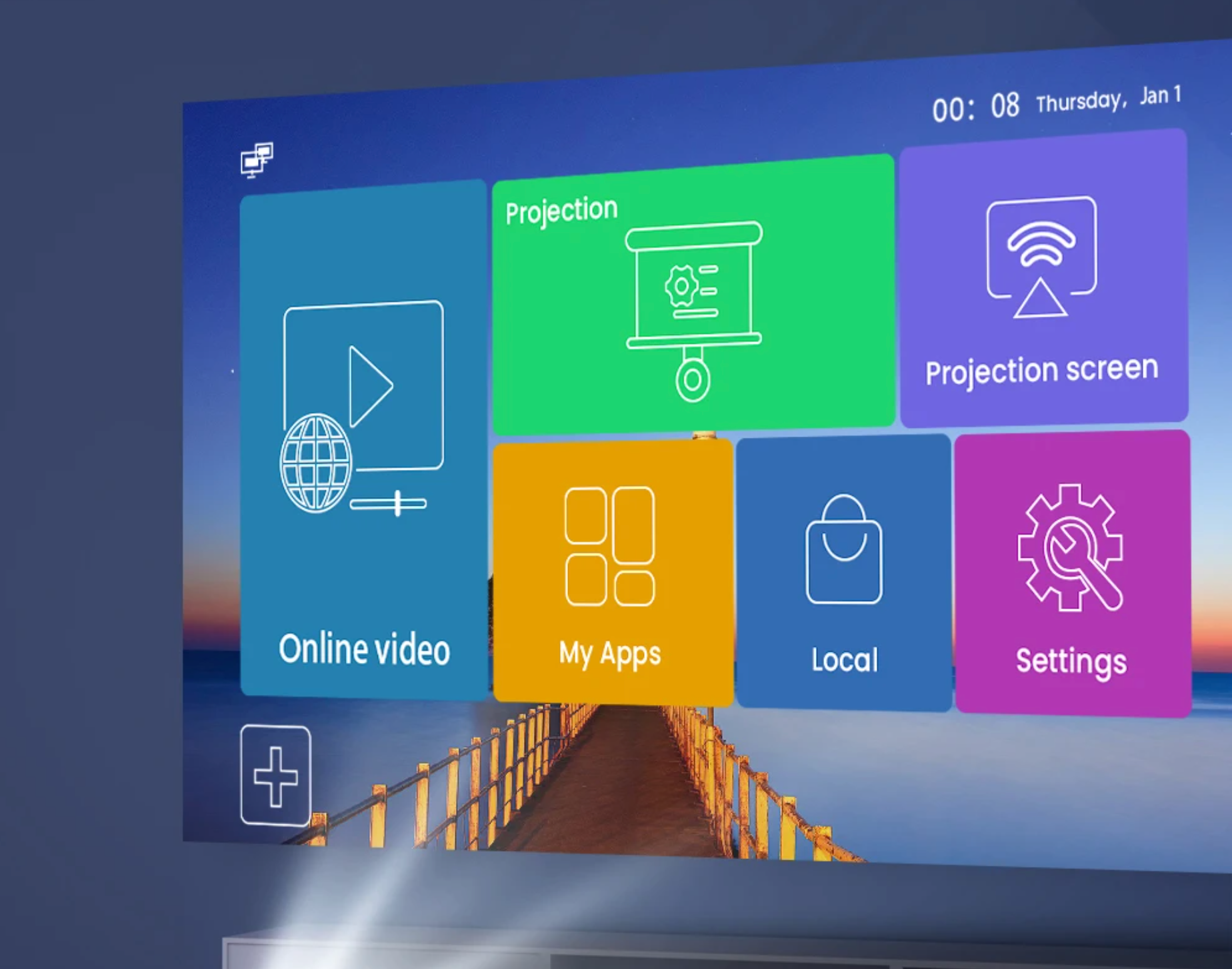 Projetor MAGCUBIC HY350 PRO - Android 11, Controle por Voz, WiFi, Bluetooth Projetor MAGCUBIC HY350 PRO - Android 11, Controle por Voz, WiFi, Bluetooth